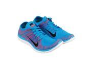 Nike Free 4.0 Flyknit Blue Lagoon Bright Crimson Gym Royal White Mens Athletic Running Shoes