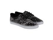 Radii The Jax Black White Paisley Mens Lace Up Sneakers