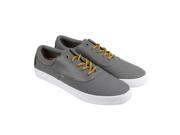 Radii Chord Charcoal Leather Charcoal Canvas Mens Lace Up Sneakers