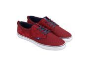 Radii The Jax Rosewood Navy Woven Suede Mens Lace Up Sneakers