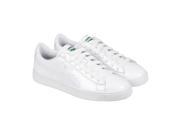 Puma Basket Matte Shine White White Mens Lace Up Sneakers