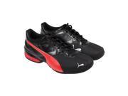 Puma Tazon 6 Black High Risk Red Mens Training Sneakers