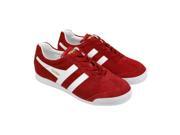 Gola Harrier Suede Jester Red White Mens Lace Up Sneakers
