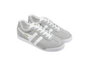 Gola Harrier Suede Grey White Mens Lace Up Sneakers