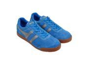 Gola Harrier Suede Electric Blue Grey Mens Lace Up Sneakers