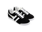 Gola Harrier Suede Black White Mens Lace Up Sneakers