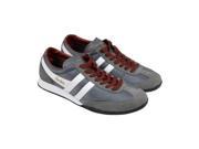 Gola Wasp Grey White Burgundy Mens Lace Up Sneakers