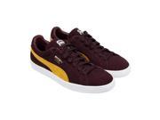 Puma Suede Classic Winetasting Bright Gold Mens Lace Up Sneakers