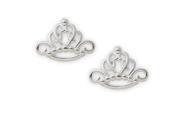 Disney Princess Tiara Sterling Silver Stud Earrings