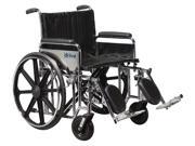 Drive Medical Sentra Extra Heavy Duty Wheelchair with Detachable Full Arms and Elevating Leg Rest Model std22dfa elr