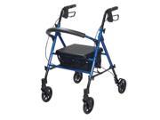 Drive Medical Adjustable Height Rollator with 6 Wheels rtl10261bl