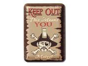 Keep Out Matey Metal Switch Plate Cover