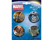 Marvel Comics Thor 4 Piece Button Set