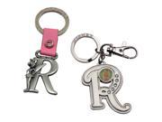 Bundle 2 Items Tinker Bell Letter R Pewter Keychains