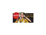 Coca Cola Avaiator Women Tin Fridge Magnet