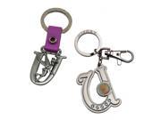 Bundle 2 Items Tinker Bell Letter U Pewter Keychains