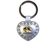 University of Missouri Metal Heart Keychain