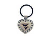 West Virginia Metal Heart Keychain