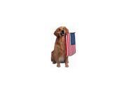 Golden Retriever Dog With US Flag Die Cut Photographic Magnet
