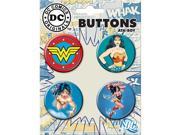Wonder Woman 4 Piece Button Set