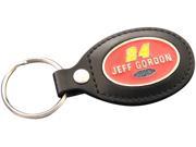 Jeff Gordon Pewter Leather Keychain