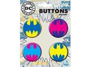 Batman Logo 4 Piece Button Set