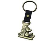 Mickey Mouse Letter L Brass Key Chain