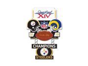 Super Bowl XIV 14 Steelers vs. Rams Champion Lapel Pin