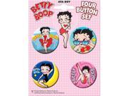 Betty Boop 4 Piece Button Set