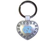 North Carolina Metal Heart Keychain