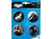 Batman The Dark Night Rises 4 Piece Button Set