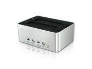 Archgon MH 3621 USB 3.0 2.5 3.5 SATA Hard Drive Aluminum Dual Bay Docking Station with Off line Clone Function
