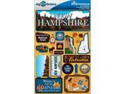 Jet Setters Dimensional Stickers 4.5 X6 Sheet New Hampshire