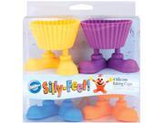 Wilton SILLY FEET SILICONE BAKING CUPS Cupcake Bakeware