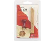 Classic Ceramic Initial Seal Red Traditional Wax Set A