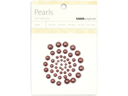 Self Adhesive Pearls 50 Pkg Chocolate