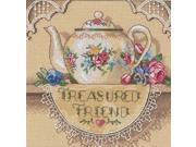 Gold Collection Petite Treasured Friend Teapot Counted Cros 6 X6