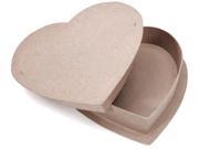 Paper Mache Box Heart 12