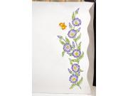 Stamped Pillowcase Pair 20 X30 For Embroidery Morning Glories