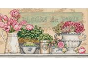 Flowers Of Paris Counted Cross Stitch Kit 14 X8