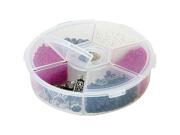 Creative Options Round Accessory Organizer 4.25 X1.25 6 Fixed Compartments; Clear