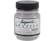 Jacquard Textile Color Fabric Paint 2.25 Ounces Neutral Gray