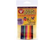 Stick A Licks 100 Chain Strips Pkg .5 X5 Assorted Colors