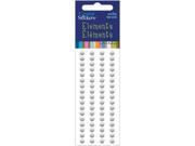 Crystal Stickers Elements 5mm Round 68 Pkg Clear
