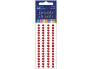 Crystal Stickers Elements 5mm Round 68 Pkg Red