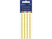 Crystal Stickers Elements 5mm Round 68 Pkg Yellow