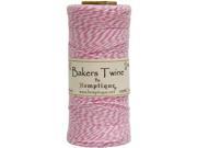 Hemptique Cotton Bakers Twine Spool 2 Ply 410 Feet Pkg Light Pink White