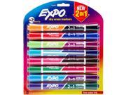 2 In 1 Dry Erase Markers 8 Pkg 16 Colors