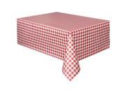Printed Tablecover 54 X108 Red White Check