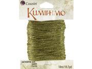 Kumihimo Cord .5mmX19.7yd Metallic Gold